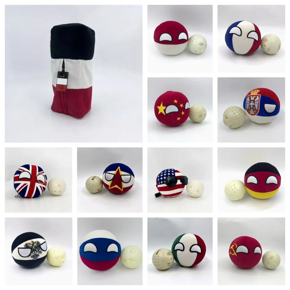 Table Tennis France - CountryBalls Pluszowa lalka Niemcy USA Rosja