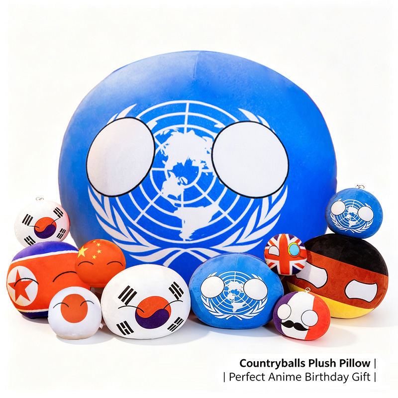 Table Tennis France - Pluszowa poduszka Polandball, kuli krajowe, USA,
