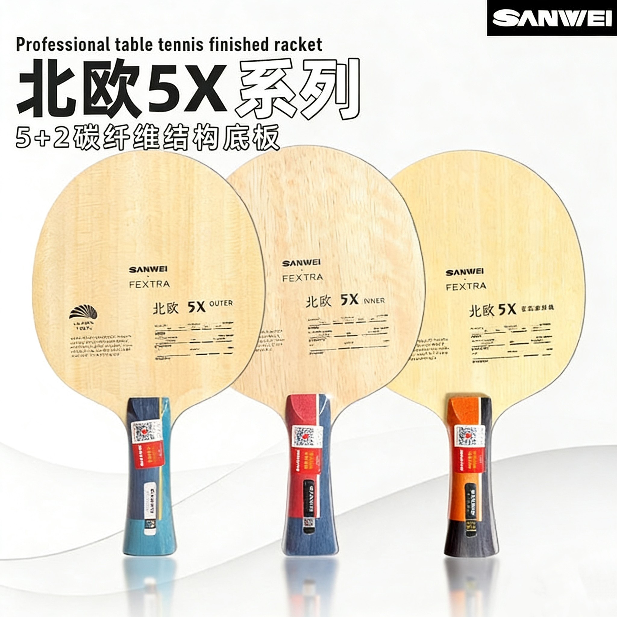 SANWEI FEXTRA 5X Niebiesko-Żół – Table Tennis Paddles recenzja i cena
